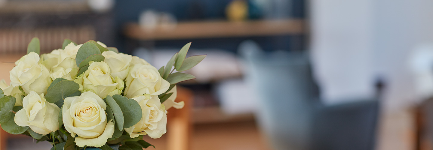Bouquets de roses blanches