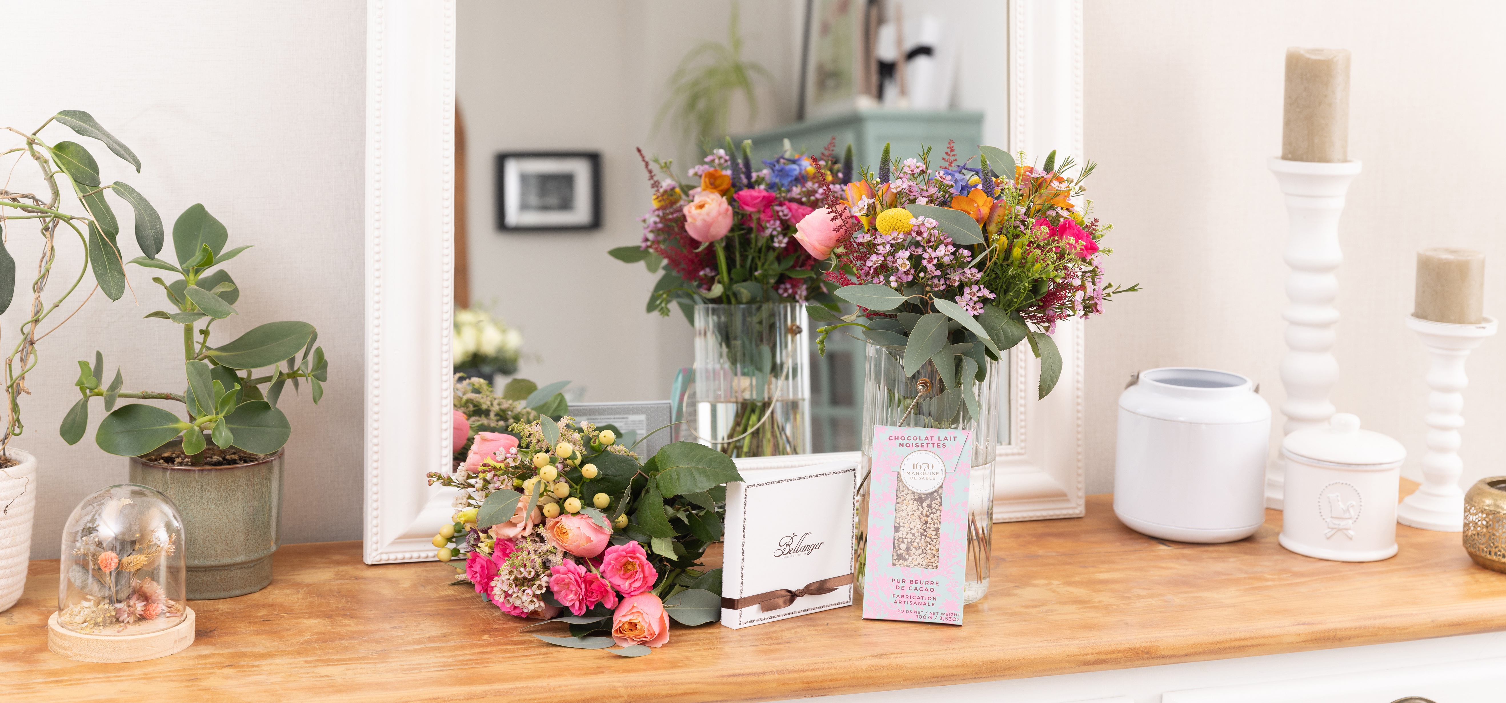 Fleurs et chocolats