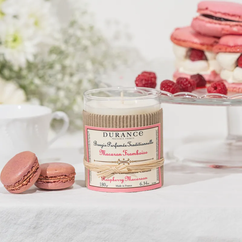 Bougie Macaron-Framboise