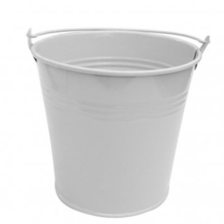 Cache pot zinc blanc