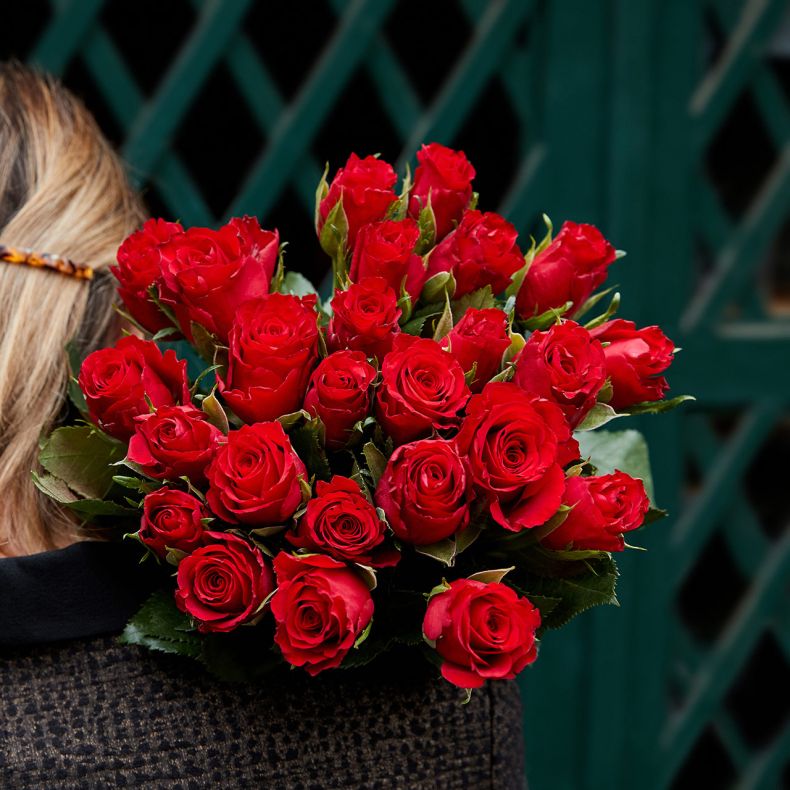 Bouquet de roses rouges Valentin - Livraison de bouquets en direct de la  production - Les Fleurs de Nicolas